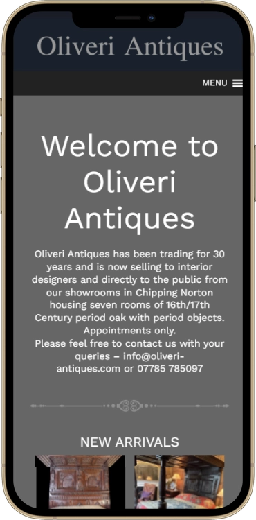 Oliveri Antiques Mobile Screenshot