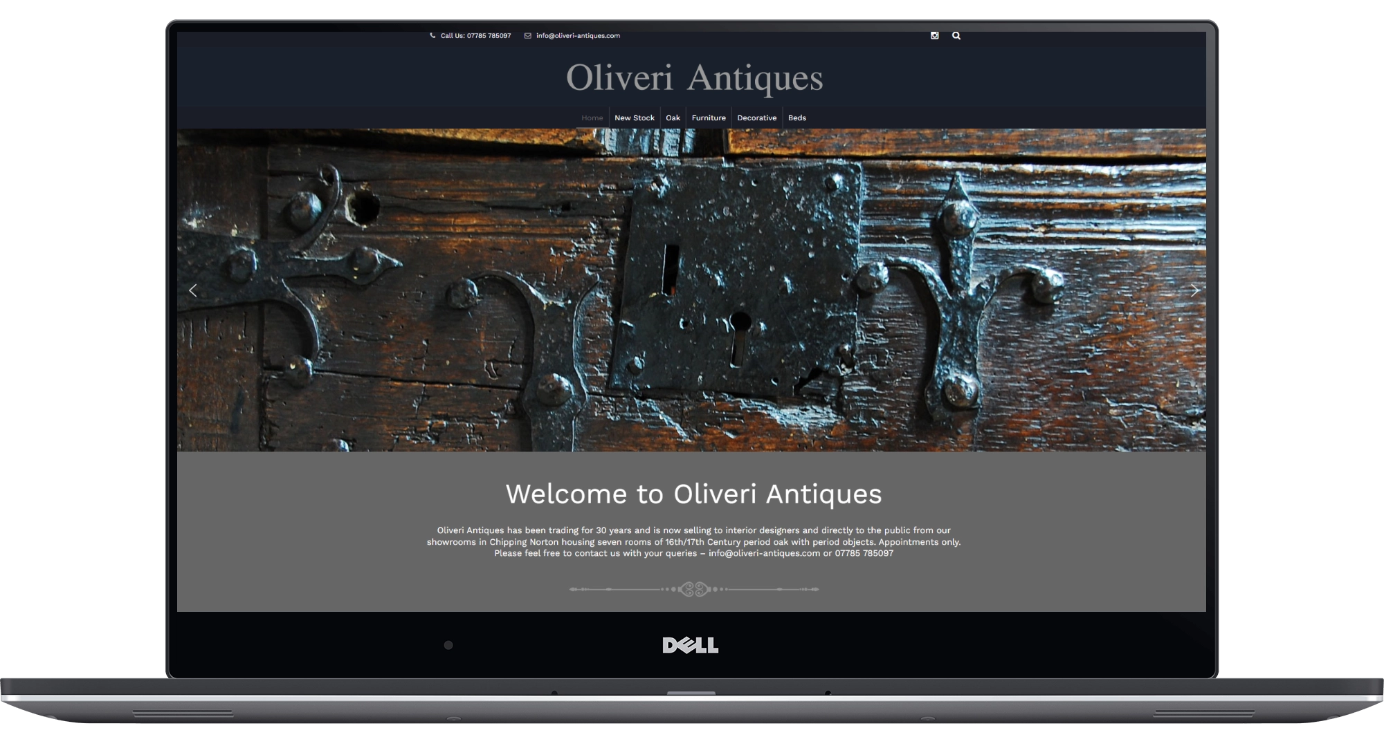 Oliveri Antiques Laptop Screenshot